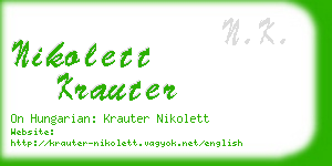 nikolett krauter business card